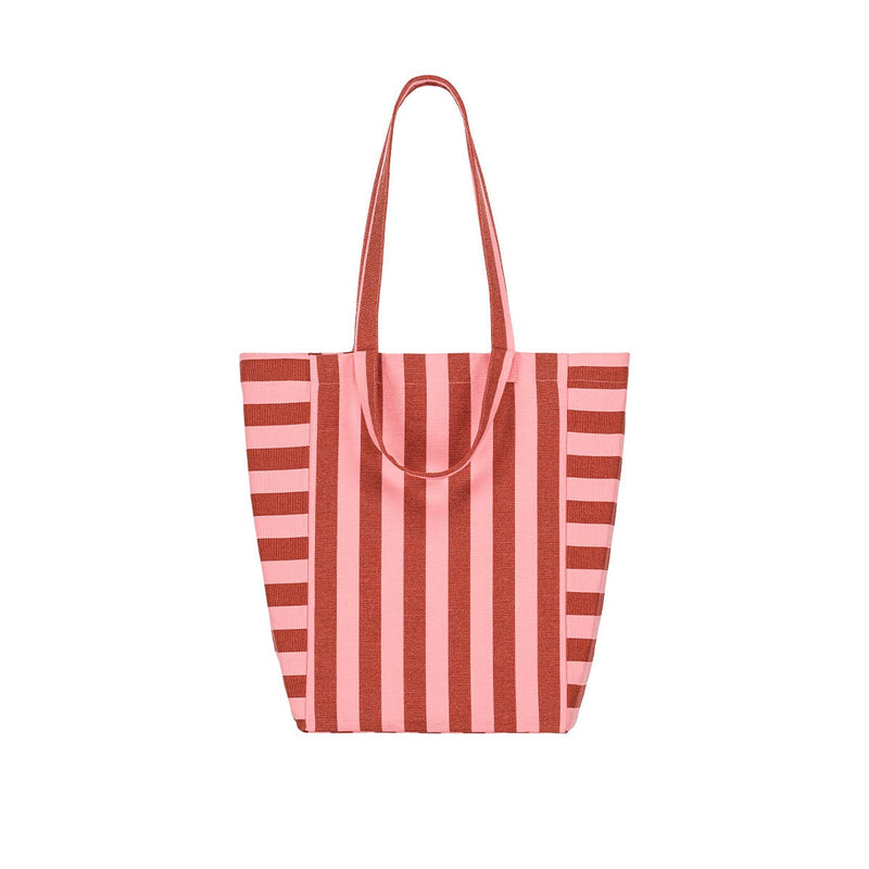 Tasche Elisabeth - Ziegel/Rosa gestreift