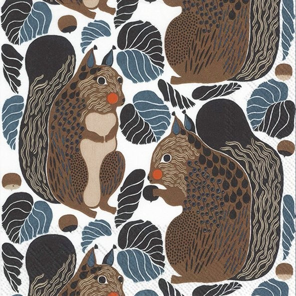Servietten KURRE black brown 33x33cm