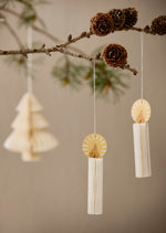 Honeycomb Candles Cream S/3pcs