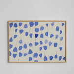 Poster Blau Blumen