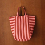 Tasche Elisabeth - Ziegel/Rosa gestreift